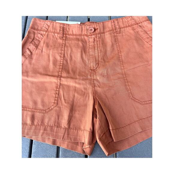 Sanctuary Fortune Tencel shorts, clay color, women's size S - Picture 4 of 8